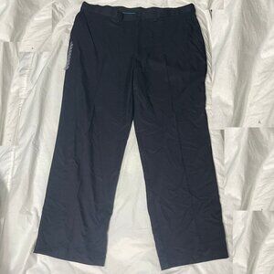 NWT Haggar Men Sz 44x32 Navy Cool 18 Performance Classic Fit Comfort Waist Pant
